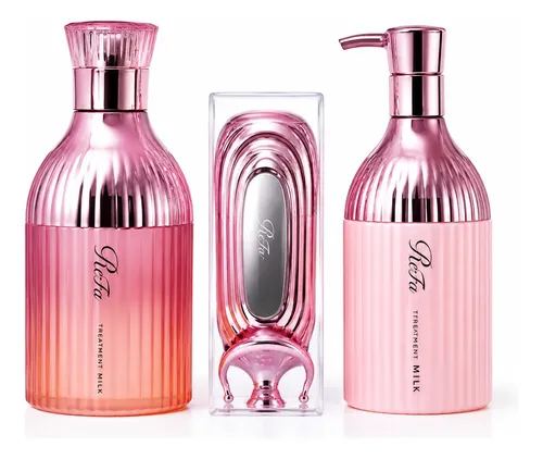 Kit Refa Milk Protein Pink: Shampoo, Condicionador E Escova