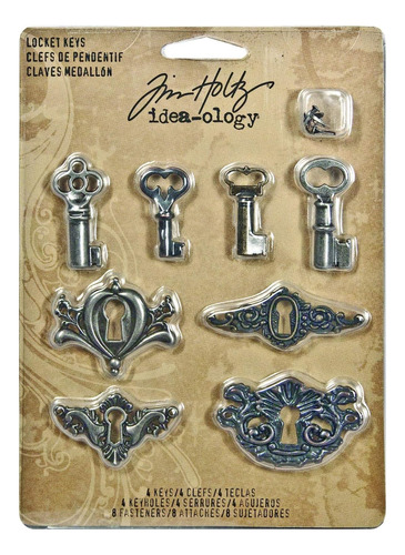 Metal Camafeo Teclas Con Sujetadores By Tim Holtz Idea-ology