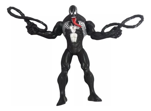 Combo  Spiderman Articulado + Venom Negro Con Luz