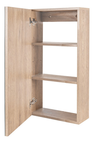 Espejo Baño Botiquín Rectangular Puerta Repisas Organización Avellana