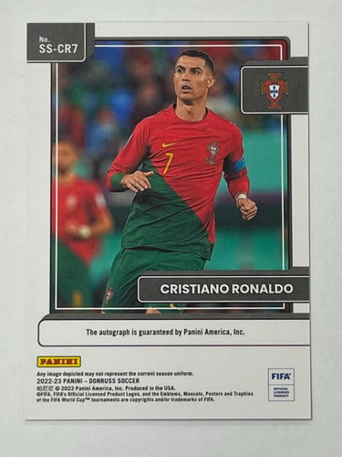 Autografo Cristiano Ronaldo Card Tarjeta Autografiada Panini (Usado)