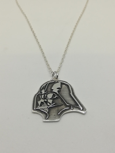 Dije  Y Cadena Plata 925 Star Wars Darth Vader Organa Joya 