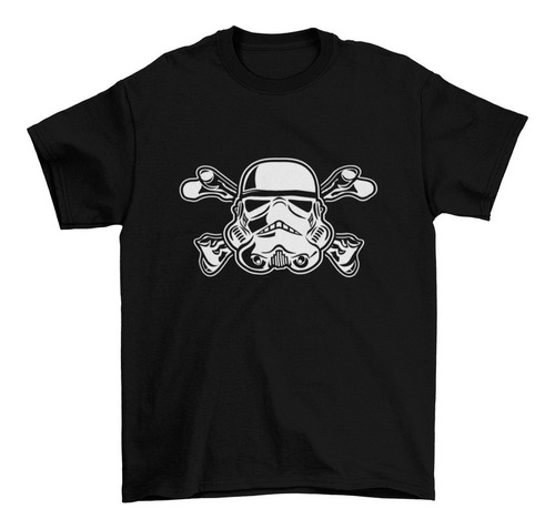 Camiseta Negra Estampada Stormtrooper Cross Bones