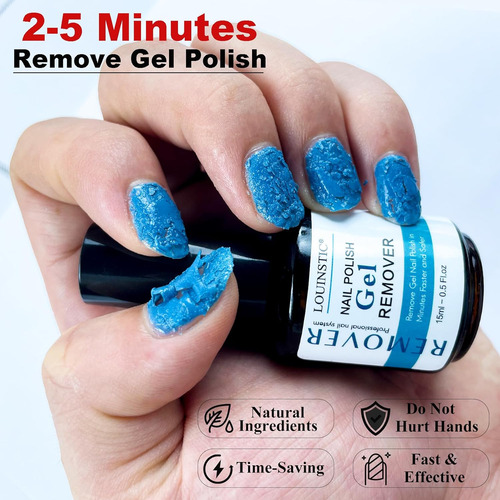 Louinstic Kit De Removedor De Esmalte De Uñas De Gel, Elimin