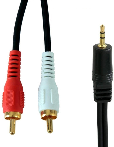 Cable De Audio 2 X 1 De Un Metro 1 M Rca / Plug