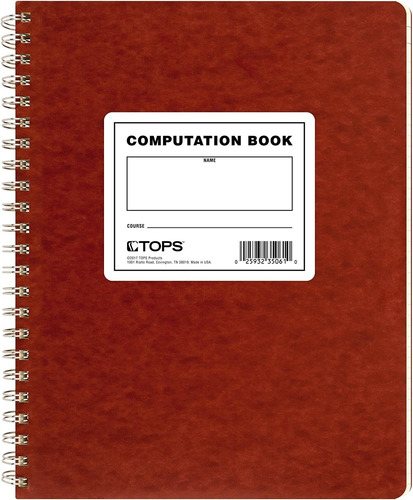 Libro De Computación Tops, 11.75 X 9.5 Pulgadas, Alamb...