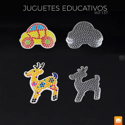 SES Creative 06207 – Set De Cuentas Para Planchar Con Animales Del Mundo, Incluye Mapa Del Mundo, Sin PVC, Para Niños