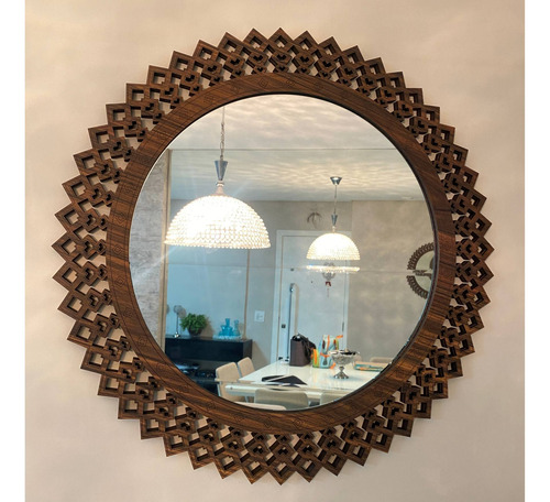 Imagem 6 de 8 de Espelho Decorativo Madeira Ddek Jasper - 85 Cm