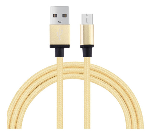 Cabo De Dados Micro Usb Para Usb 2.0 Em Ouro Amarelo Claro D