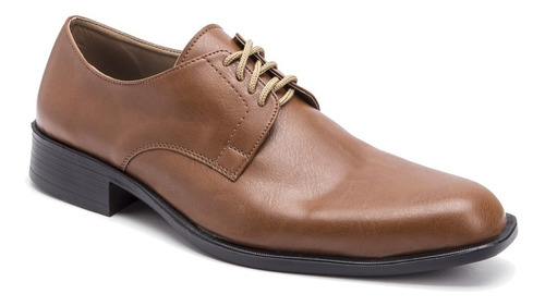 Imagen 1 de 5 de Zapatos Hombre Marrón Suela De Vestir Eco Cuero Import Usa