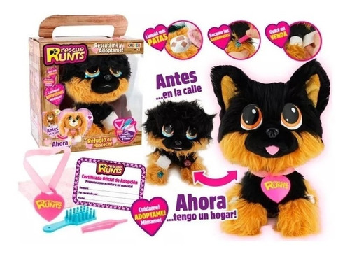 Peluche Rescue Runts Rescatá Adopta Mascota Refugio Perro