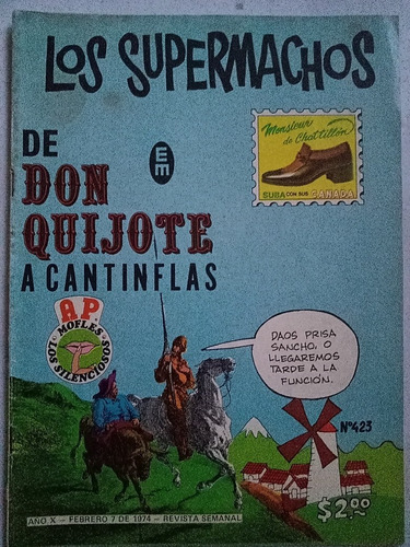 Cómic Los Supermachos Rius De Don Quijote A Cantinflas 1974
