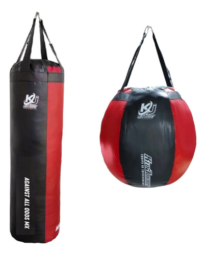 Saco De Boxeo 120cm Publico Y Bola 25kg Vacios Costal De Box