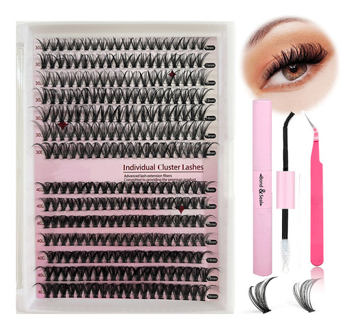 Conjunto Natural De Extensión De Pestañas Postizas 3d/4d