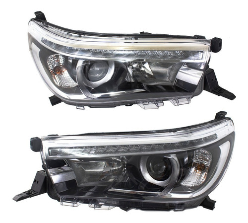 Par Faros Principales Con Drl Toyota Hilux Diesel Platinum 