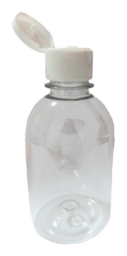 Envase Botella Transparente Pet 250ml Tapa Flip Top Pack X20