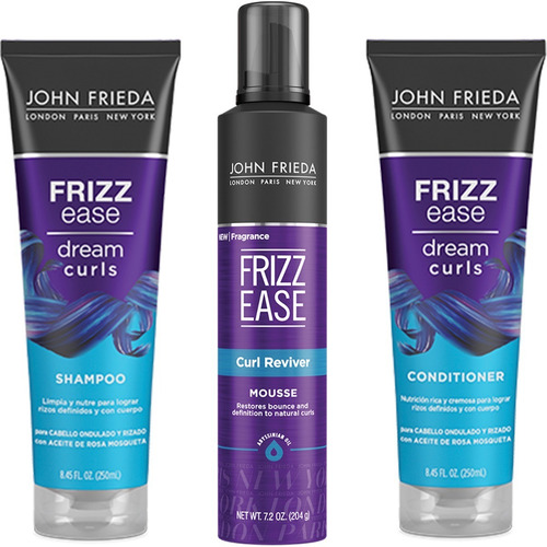 John Frieda Shampoo + Acondicionador + Mousse Dreams Curls