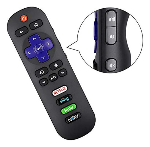 Mando A Distancia Rc280 Rc282 De Repuesto Para Tv Tcl Roku S