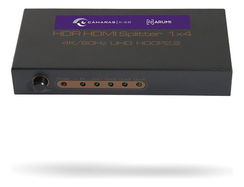 Derivador De Señal Hdmi Splitter 1-4 Fuente X-28