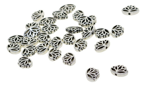30x Plata Ahueca Hacia Fuera Las De Buda De Flores Para