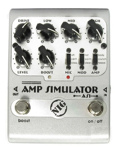 Pedal Nig Amp Simulator As1 Cor Branco