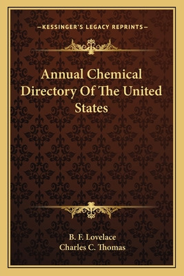 Libro Annual Chemical Directory Of The United States - Lo...