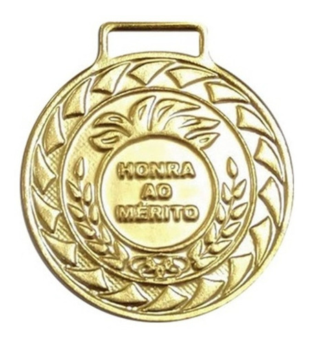 Medalha De Ouro M36 Honra Ao Mérito Com Fita Azul Crespar