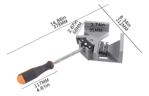 Abrazadera Angular 90° Carpintería Alta Calidad