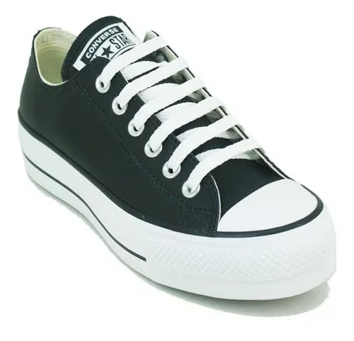 Geometría Walter Cunningham terciopelo Zapatilla Converse Plataforma Cuero Negro Dama Deprofan