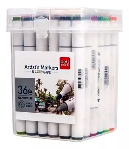 Marcadores Sketch Profesionales Deli X60 Colores Doble Punta