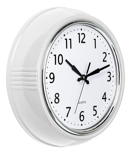 Bernhard Products Reloj De Pared Retro 9.5 Pulgadas Cocina B