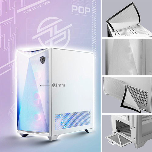 Case Gamer Msi Mpg Gungnir 300r Airflow Mini Atx Blanco Pc