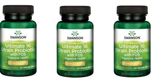 Probiotico 16 Cepas 3.2 Billones Pack3x Swanson Envio Gratis