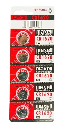 MAXELL Pack 5 Pilas Maxell CR2450 Tipo Botón 3v Para Control, Relojes Etc.