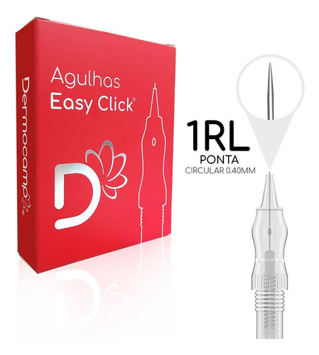 Agulha Easy Click Com Mola 1r 0.40mm - Cx Com 10
