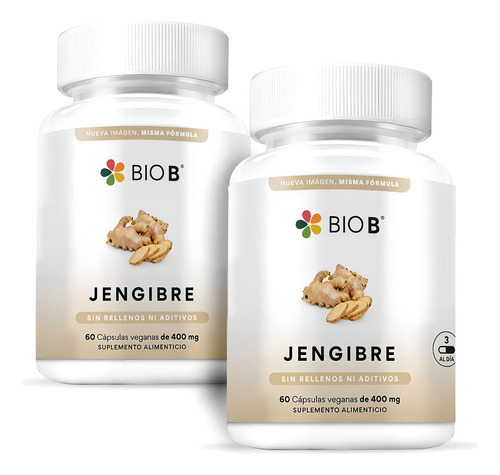 Bio B 2 Pack De 60 Cápsulas Jengibre