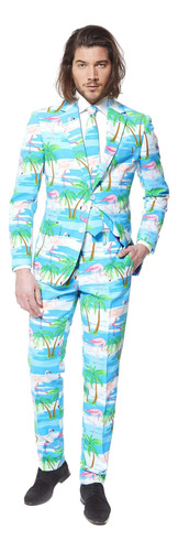 Traje De Disfraz De Fiesta Flaminguy Para Hombre Opposuits, 