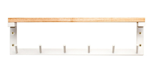 Imagen 3 de 5 de Perchero De Pared Con Estante Escandinavo Industrial