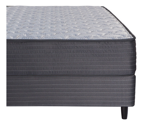 Sommier Y Colchon 1 1/2 Plaza (100x190) Meyer Sleep Resorte Color Gris