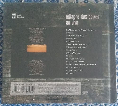 Cd Original Milton Nascimento Milagre Dos Peixes Ao Vivo
