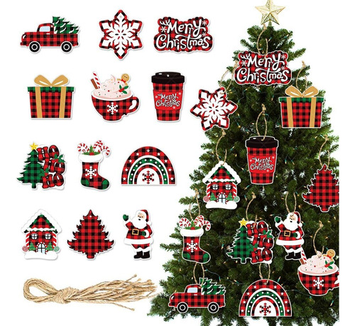 60 Pieza Madera Para Arbol Navidad Decoracion Ambiente