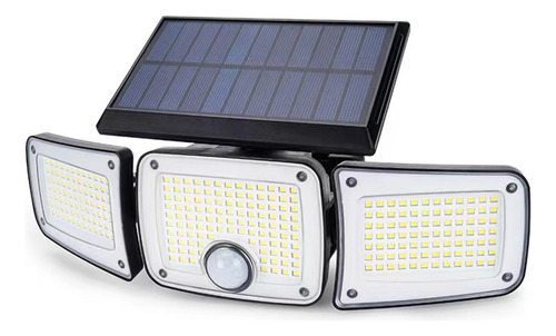 Luz De Pared Solar Led De Tres Cabezales Con Sensor De Cuerp