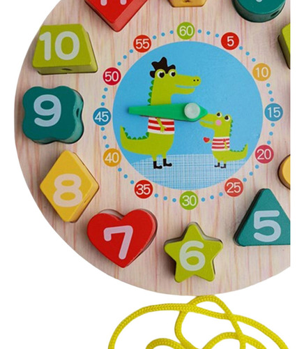 Sensory Busy Boards Accesorios Reloj Con Cuentas De Madera