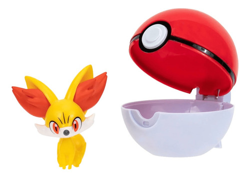 Figura Pokemon Fennekin Con Pokebola Clip N Go