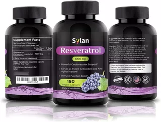 Resveratrol Antioxidante Antienvejecimiento Sin Omg. 180un