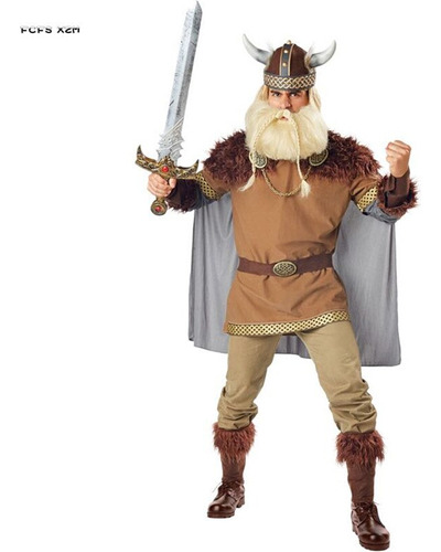 Disfraz De Rey Guerrero Para Hombre, Cosplay De Los Vikingos
