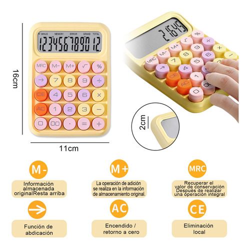 Calculadora, Calculadora De Mesa, Calculadora Básica De 12