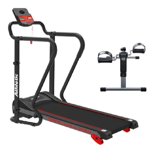 Imagen 1 de 8 de Cinta Athletic 2020 Safe + Mini Bike Plegable Mundo Gym