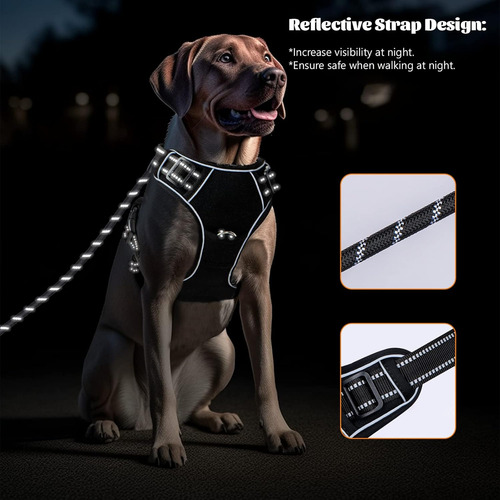Arnés Para Perro Sin Tirones Con Mango Contrl Juego De Corr