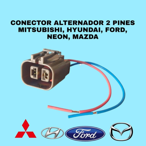 Conector De Alternador Hyundai Ford Neon 2 Pínes